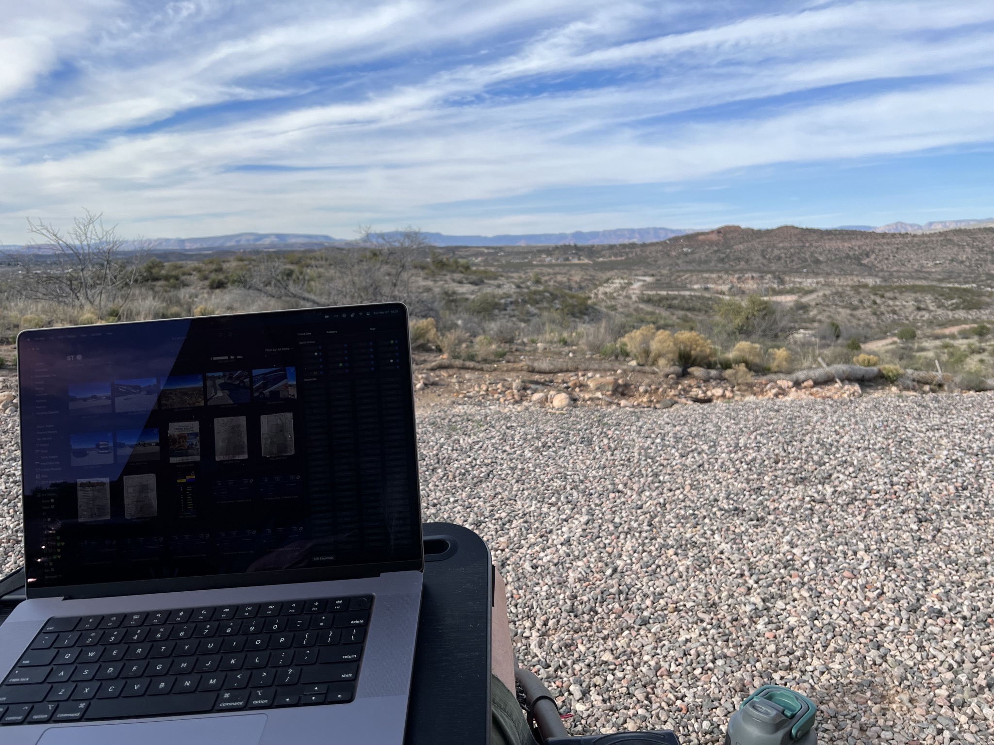 Laptop and view