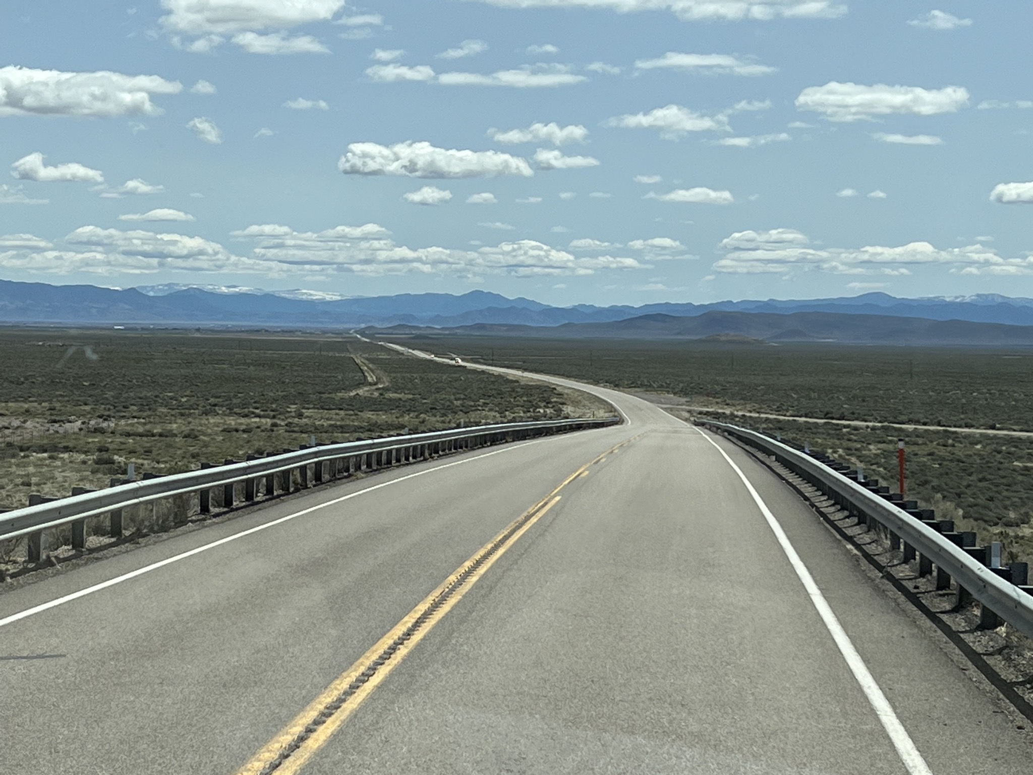 Clouds and road