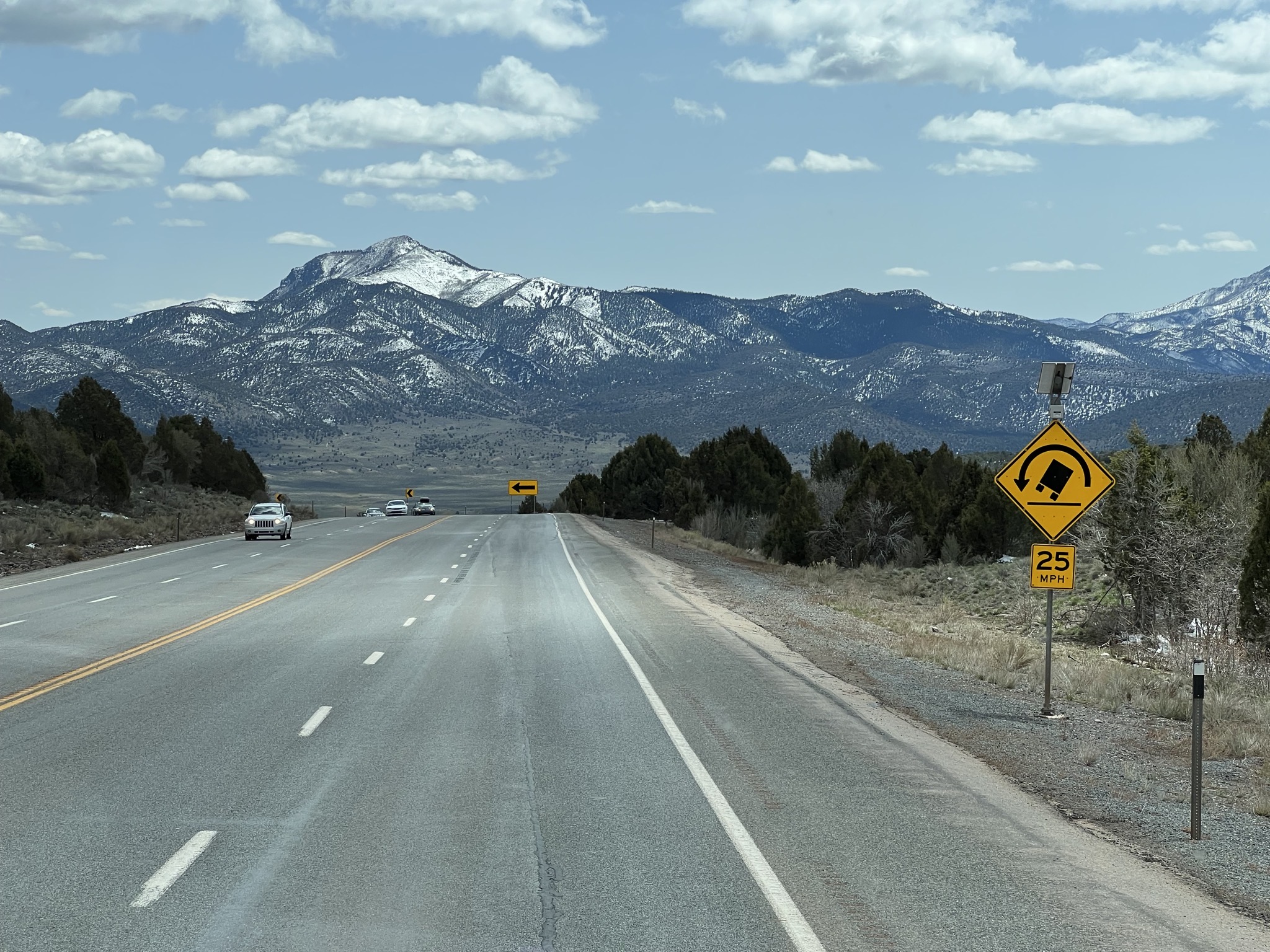 Mountain and sharp curve