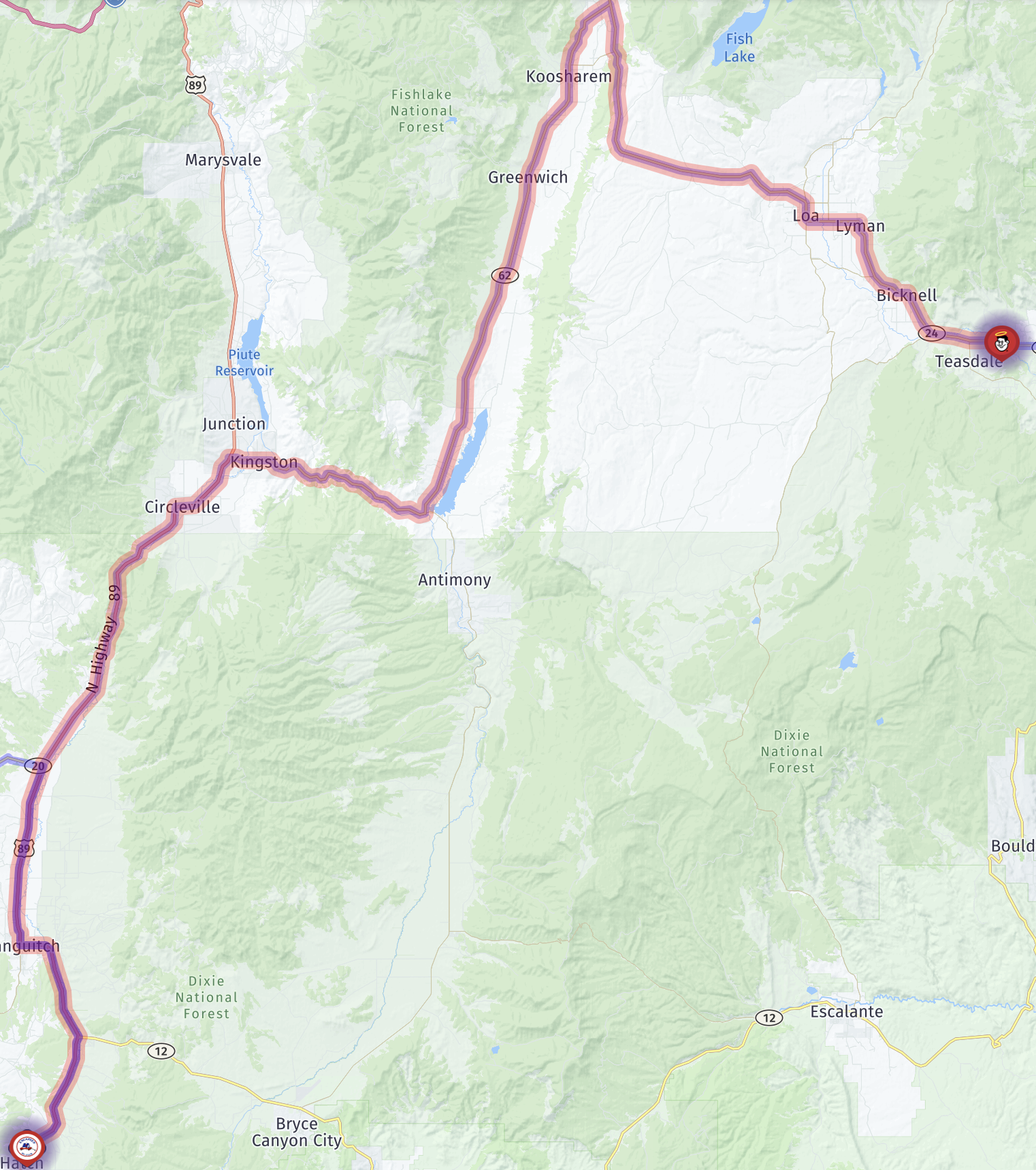 Map route