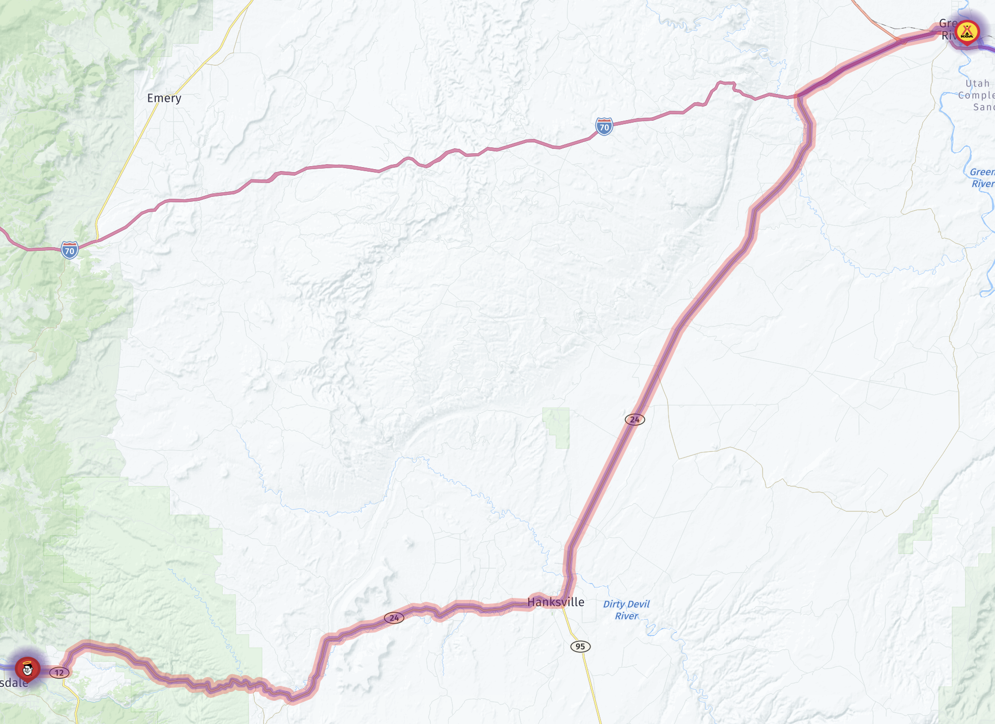 Map route
