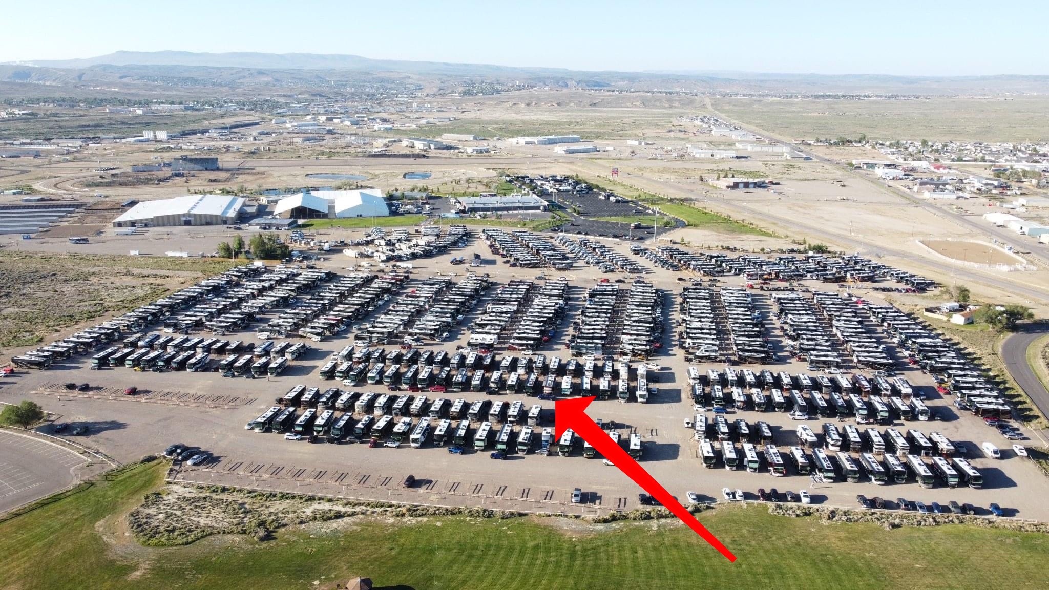 Aerial view of campground