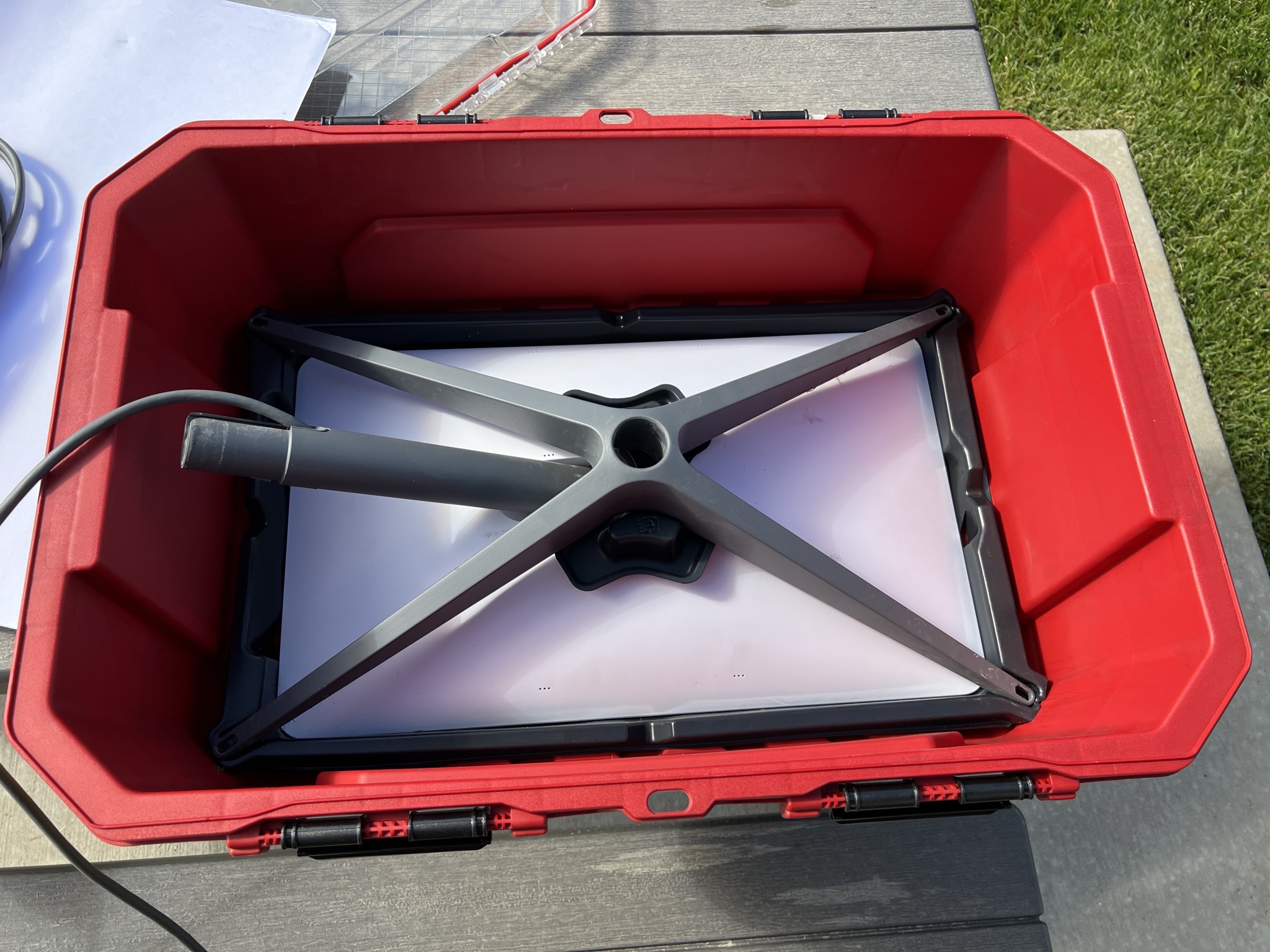 Starlink dish in container