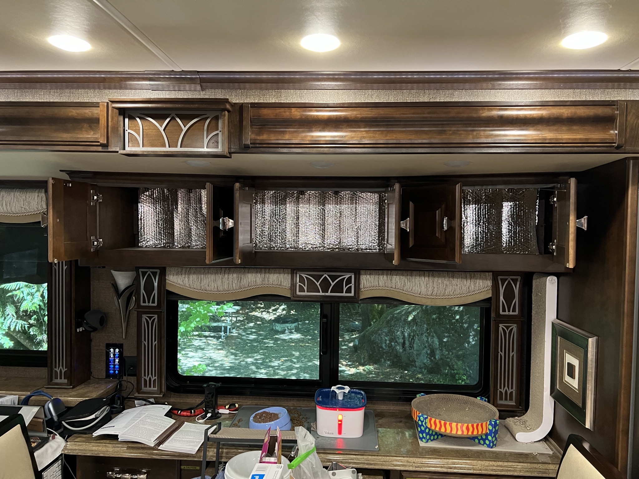 RV modification: Reflectix insulation in cupboards