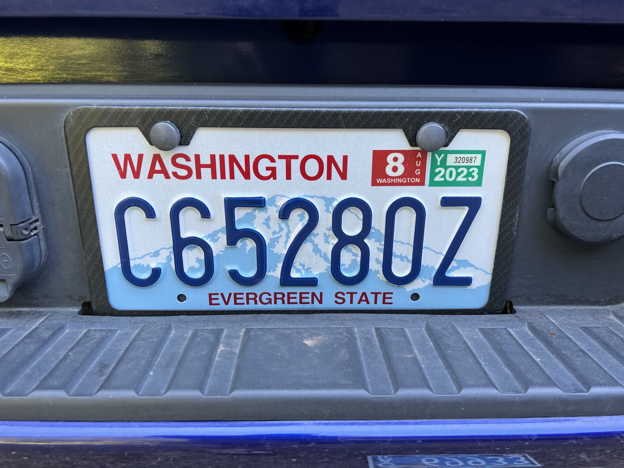 Washington license plate