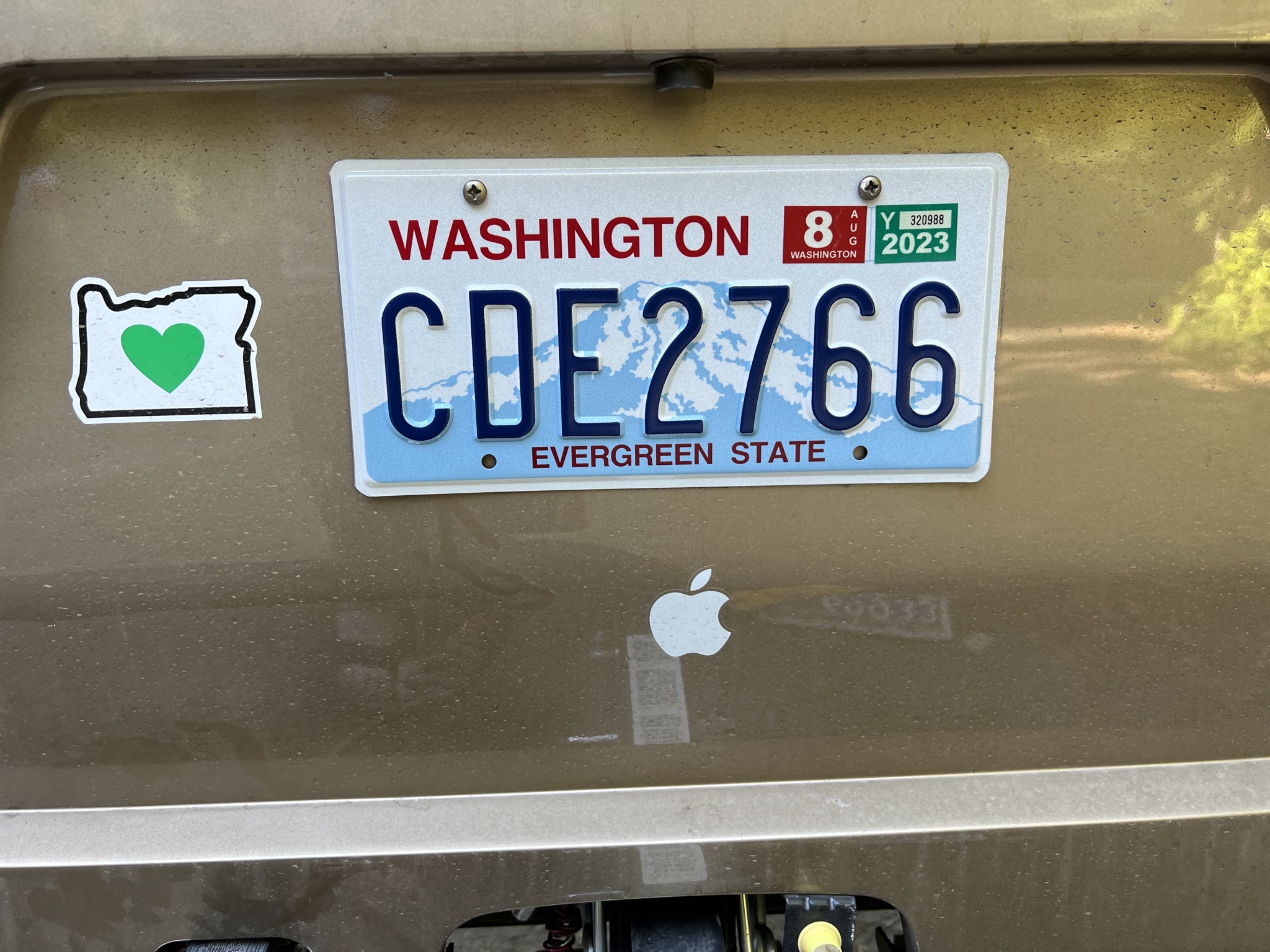Washington license plate