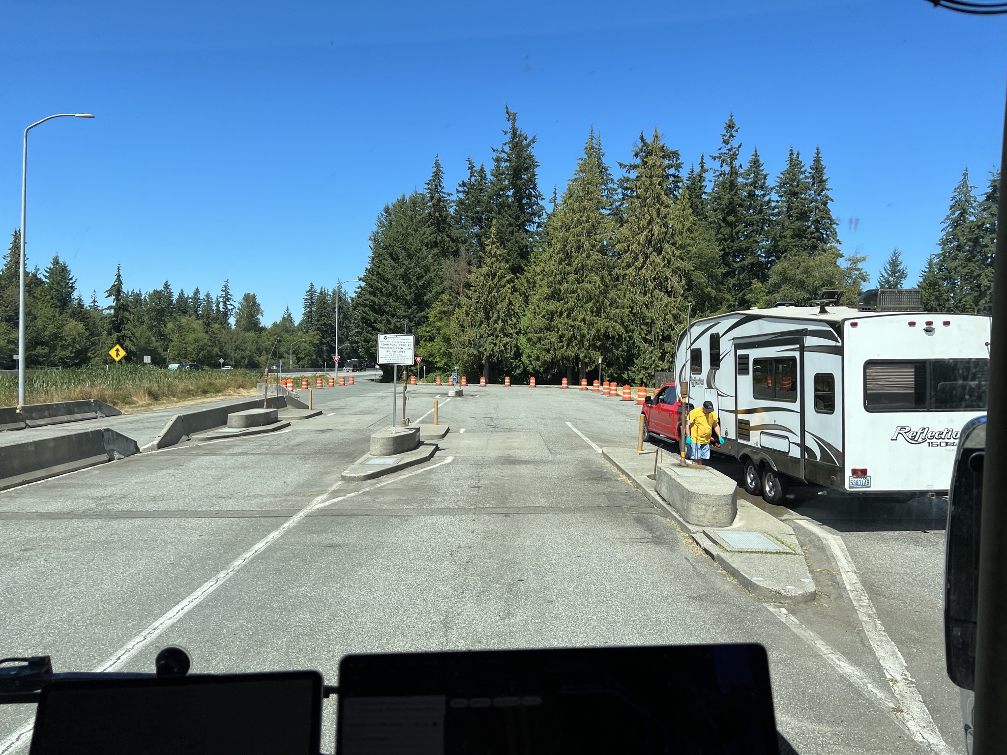 Dump station at rest stop