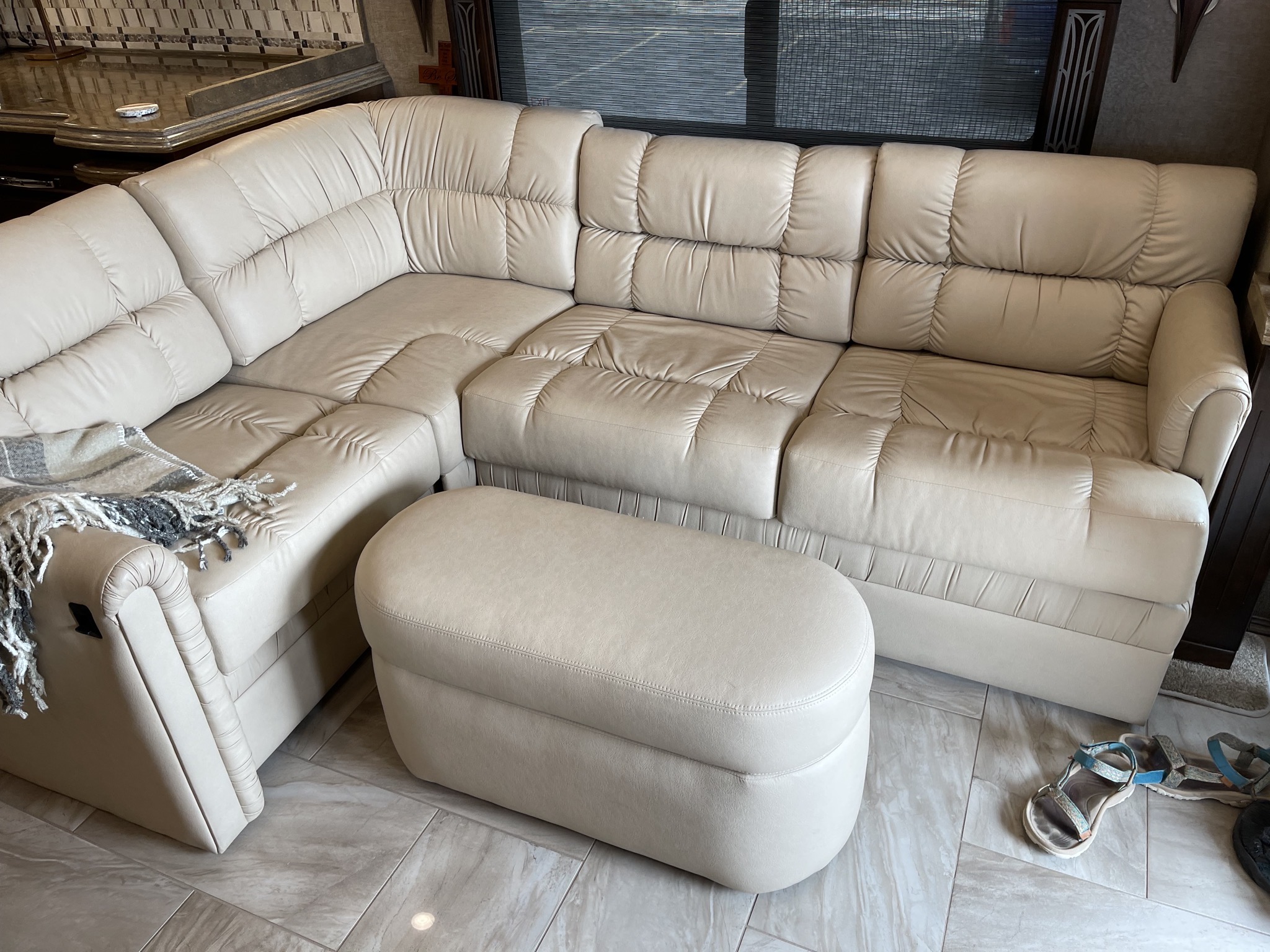 Old L-shaped couch