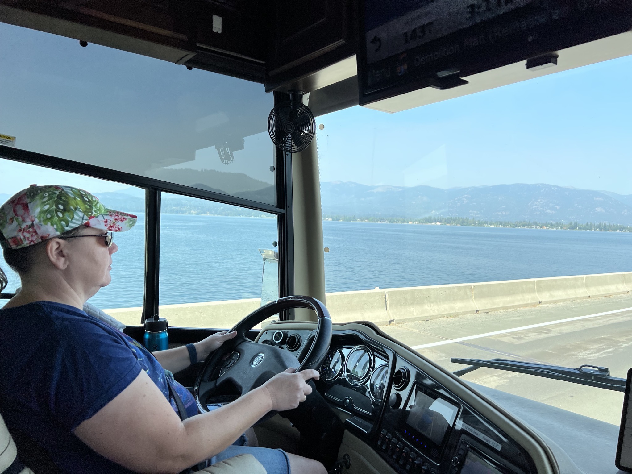 Jenn driving RV