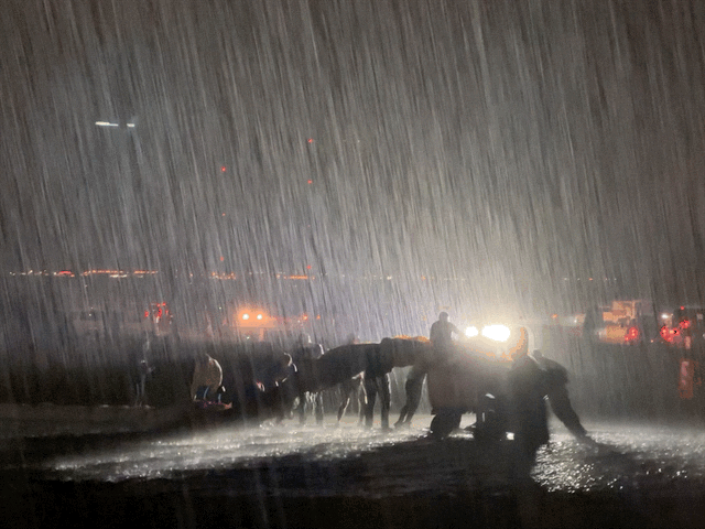 Rain and balloon