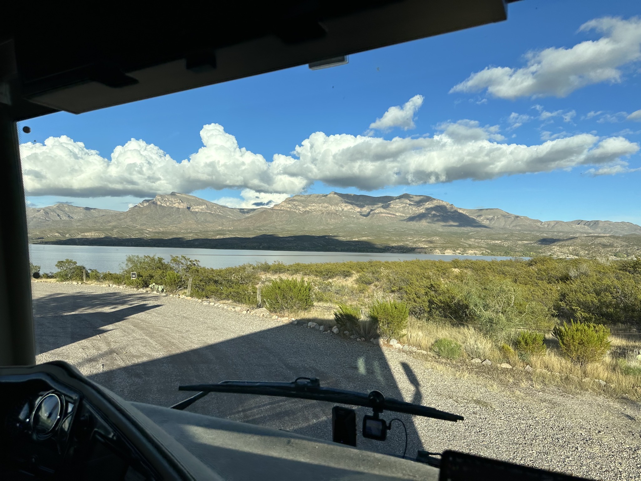 Lake and mountains