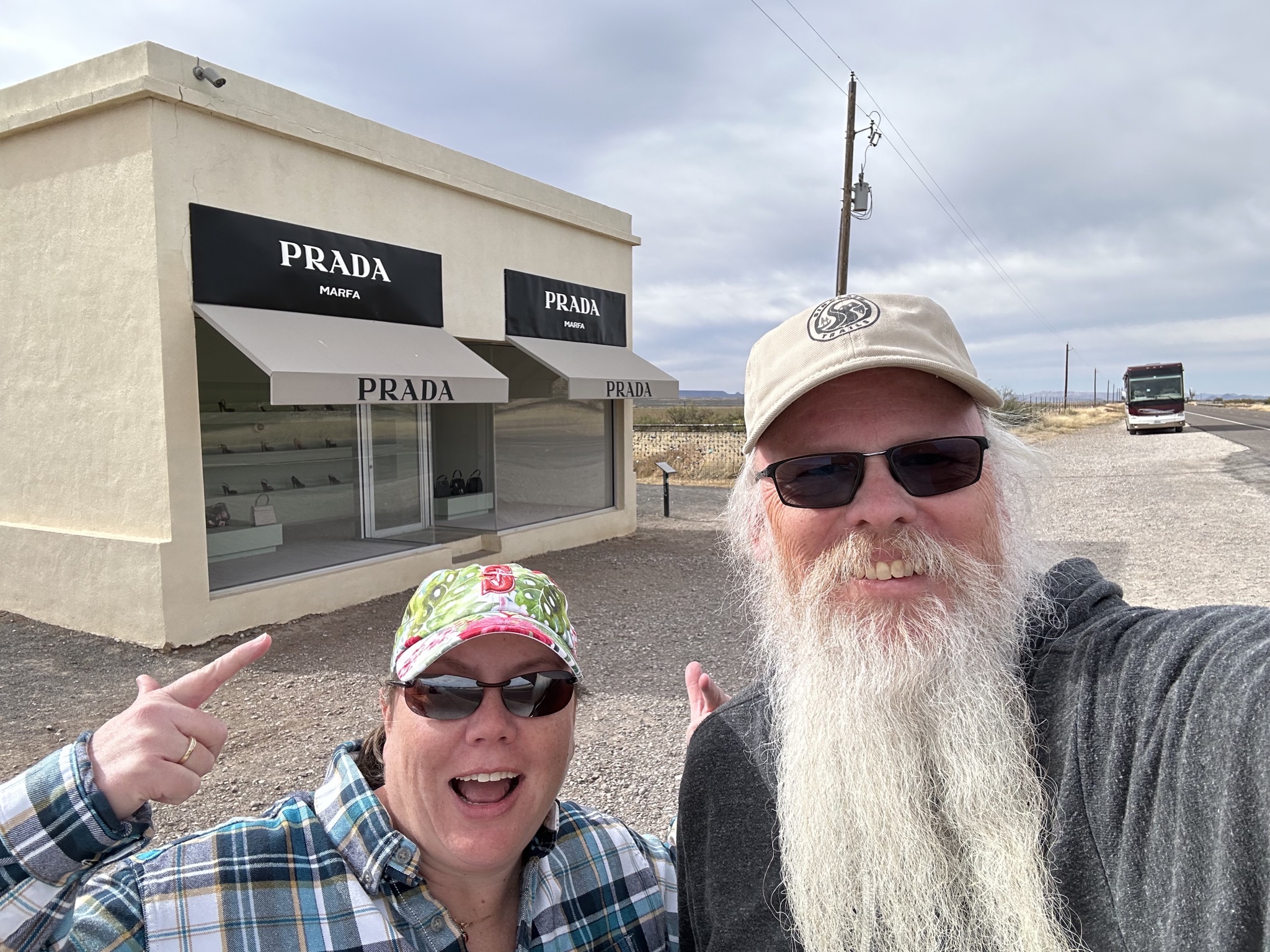 Jenn and David at Prada Marfa