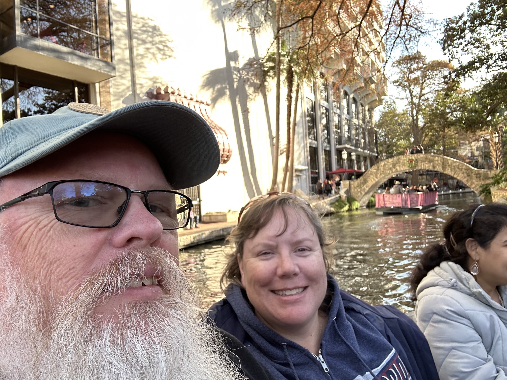 David and Jenn on a river boat