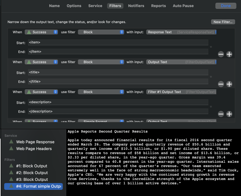 RSS preview