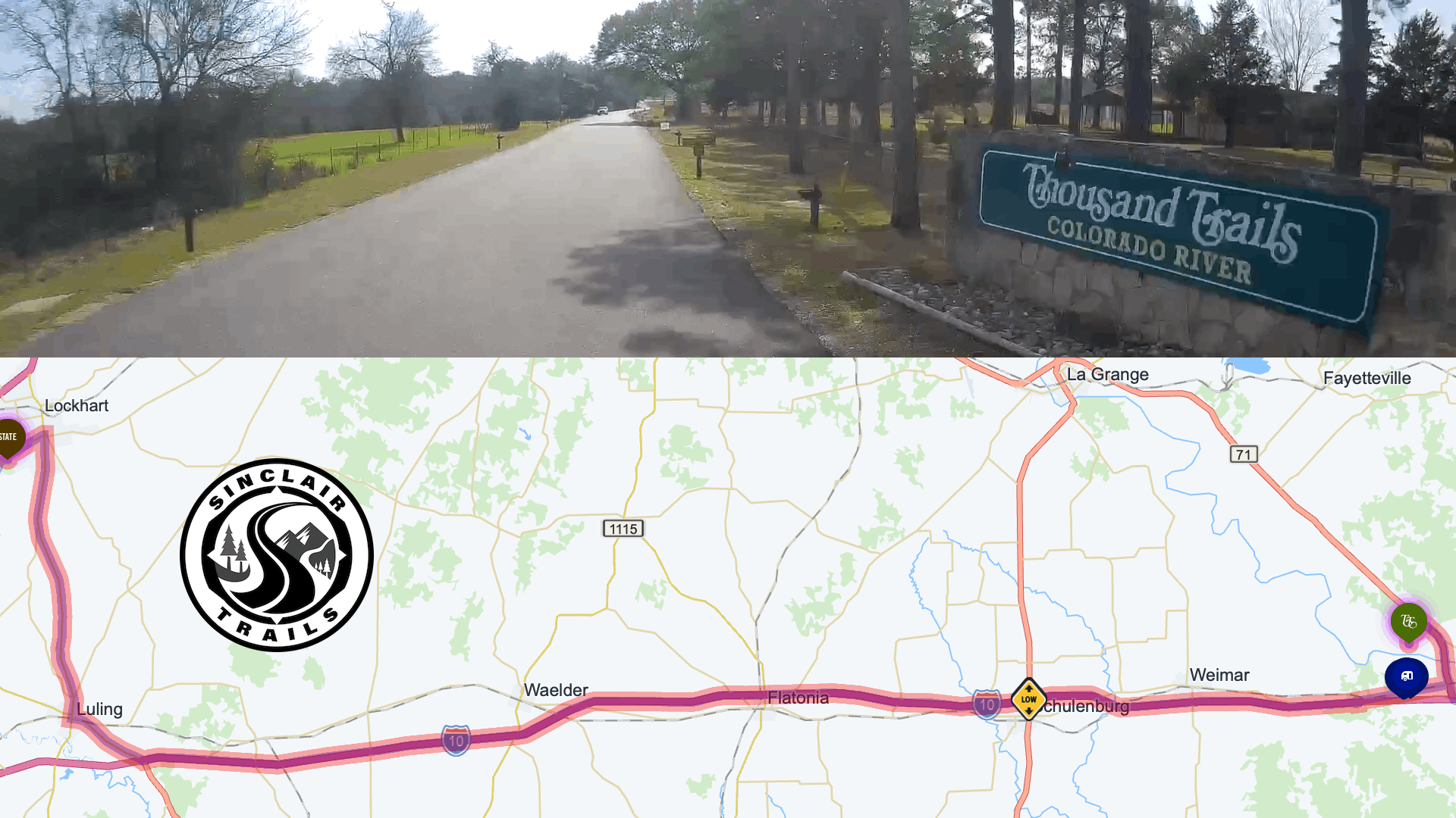 Lockhart to Columbus, Texas