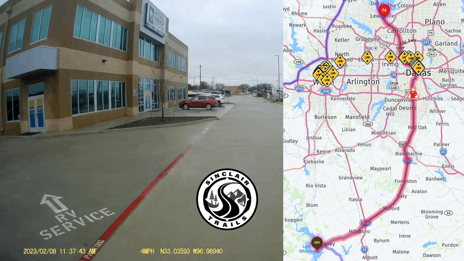 Lake Whitney to Dallas Texas