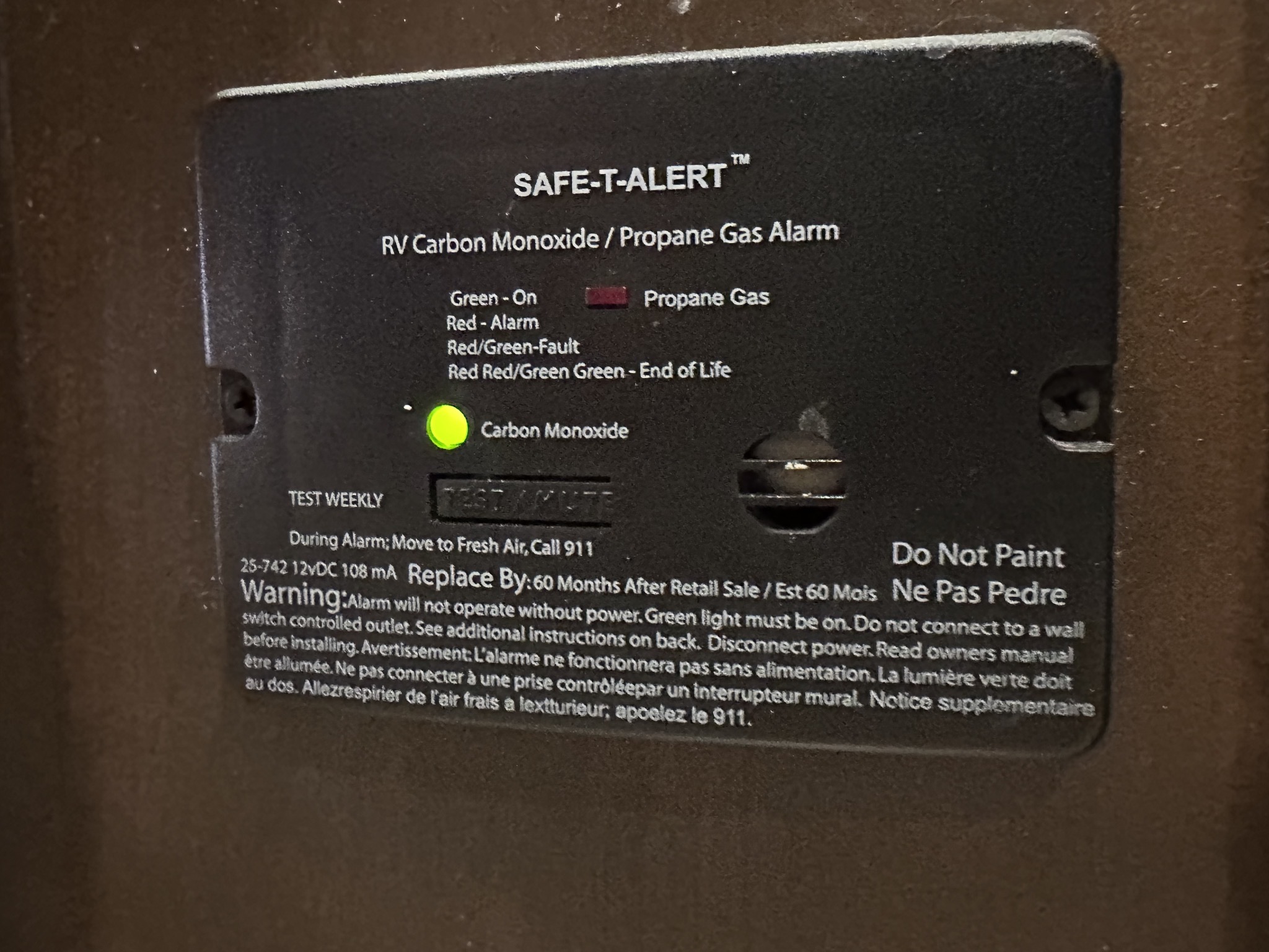 Carbon monoxide detector