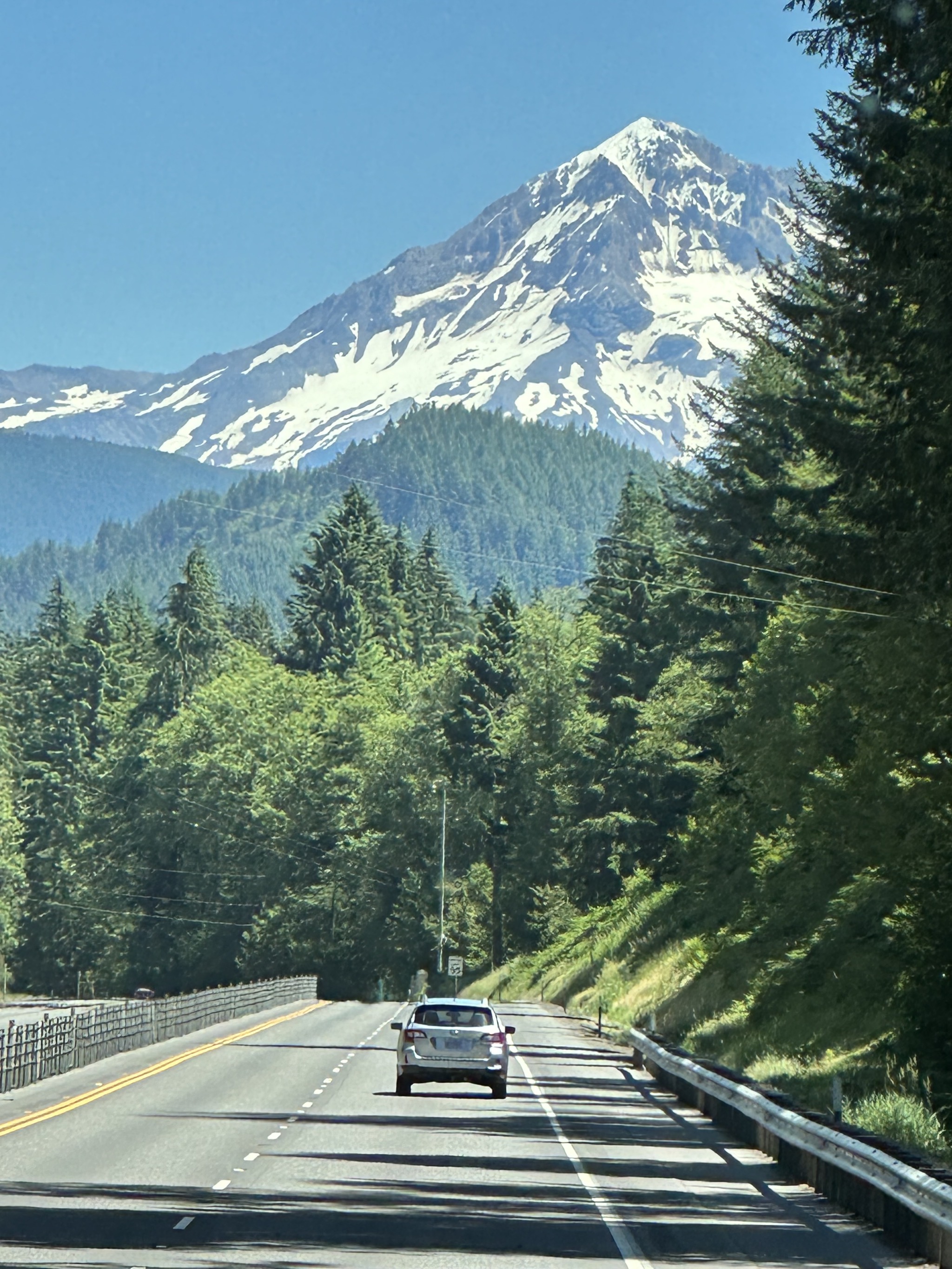 Mount Hood and highway