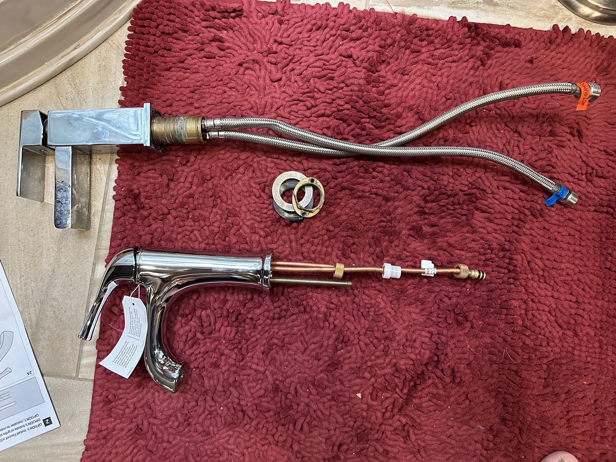 Old faucet and new