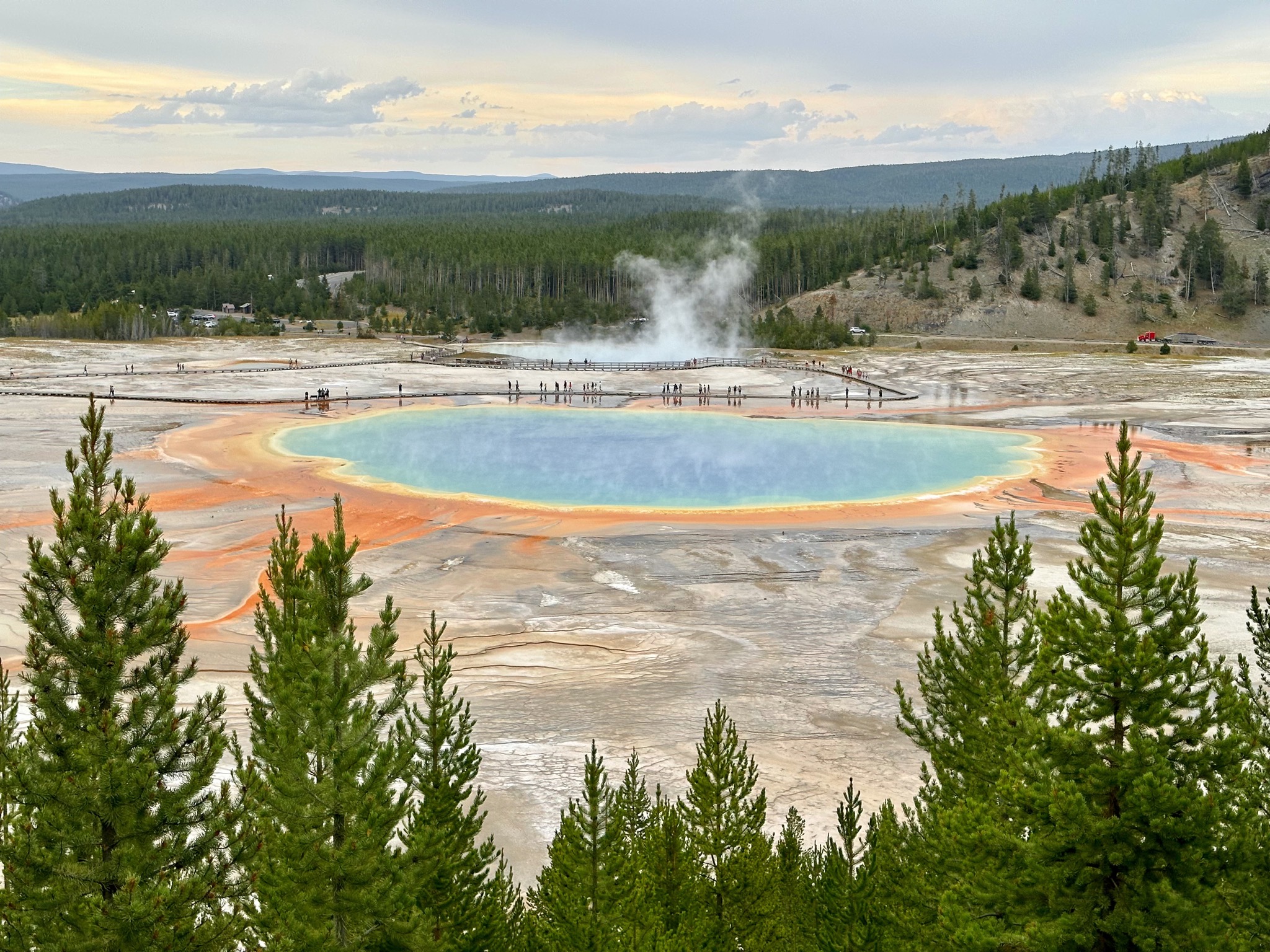 Grand Prismatic Spring from the overlook