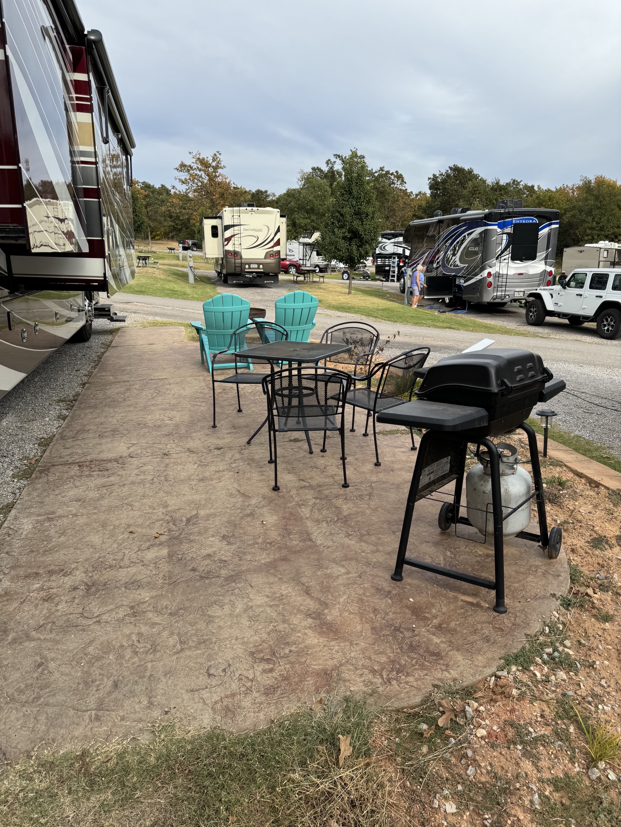 Patio at our site