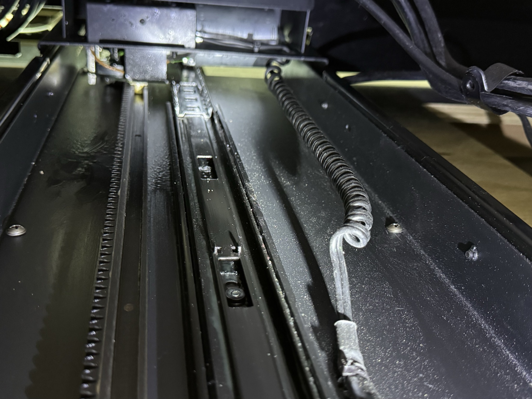 Inside the TV lift mechanism