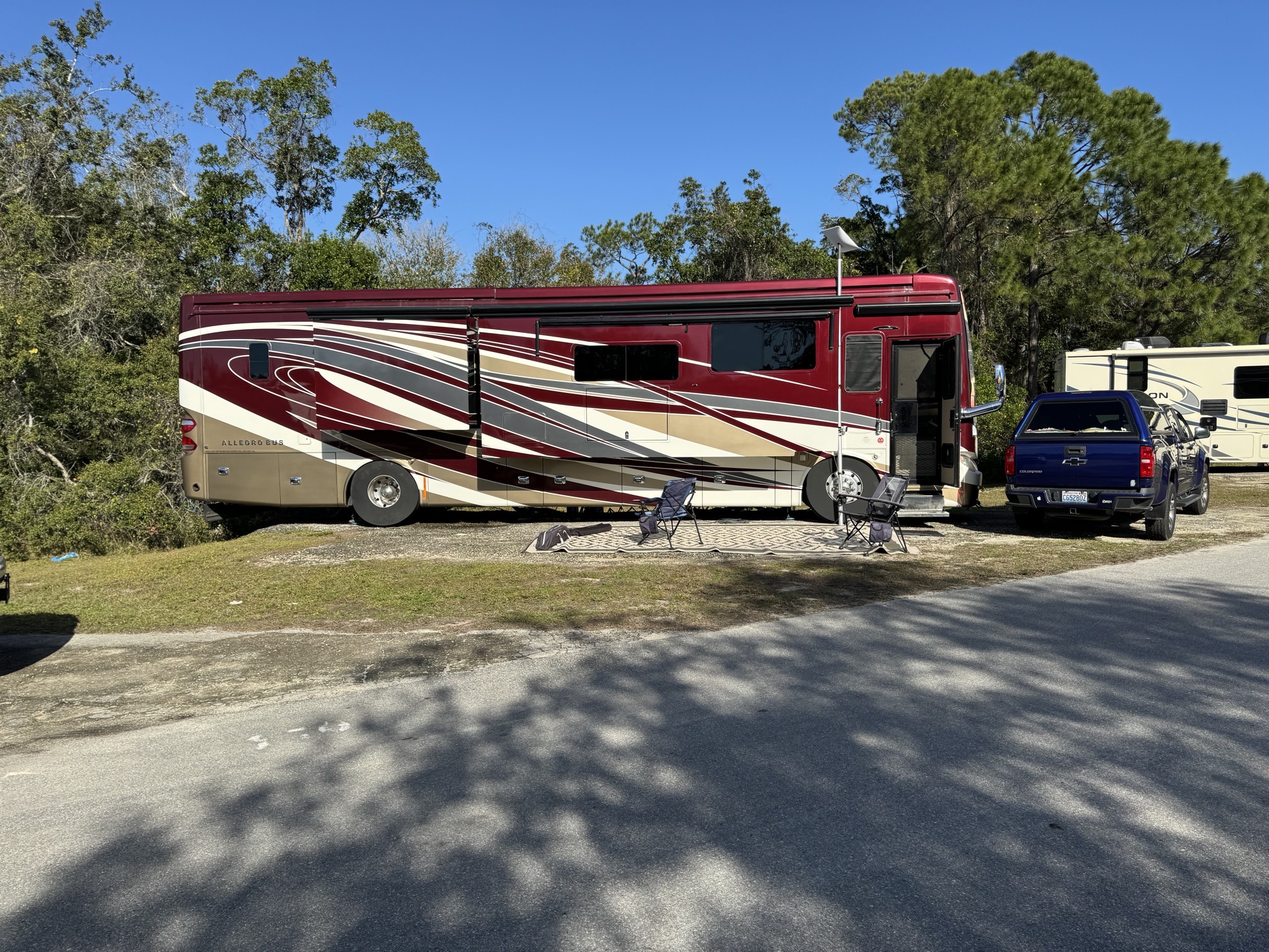 Motorhome in campsite