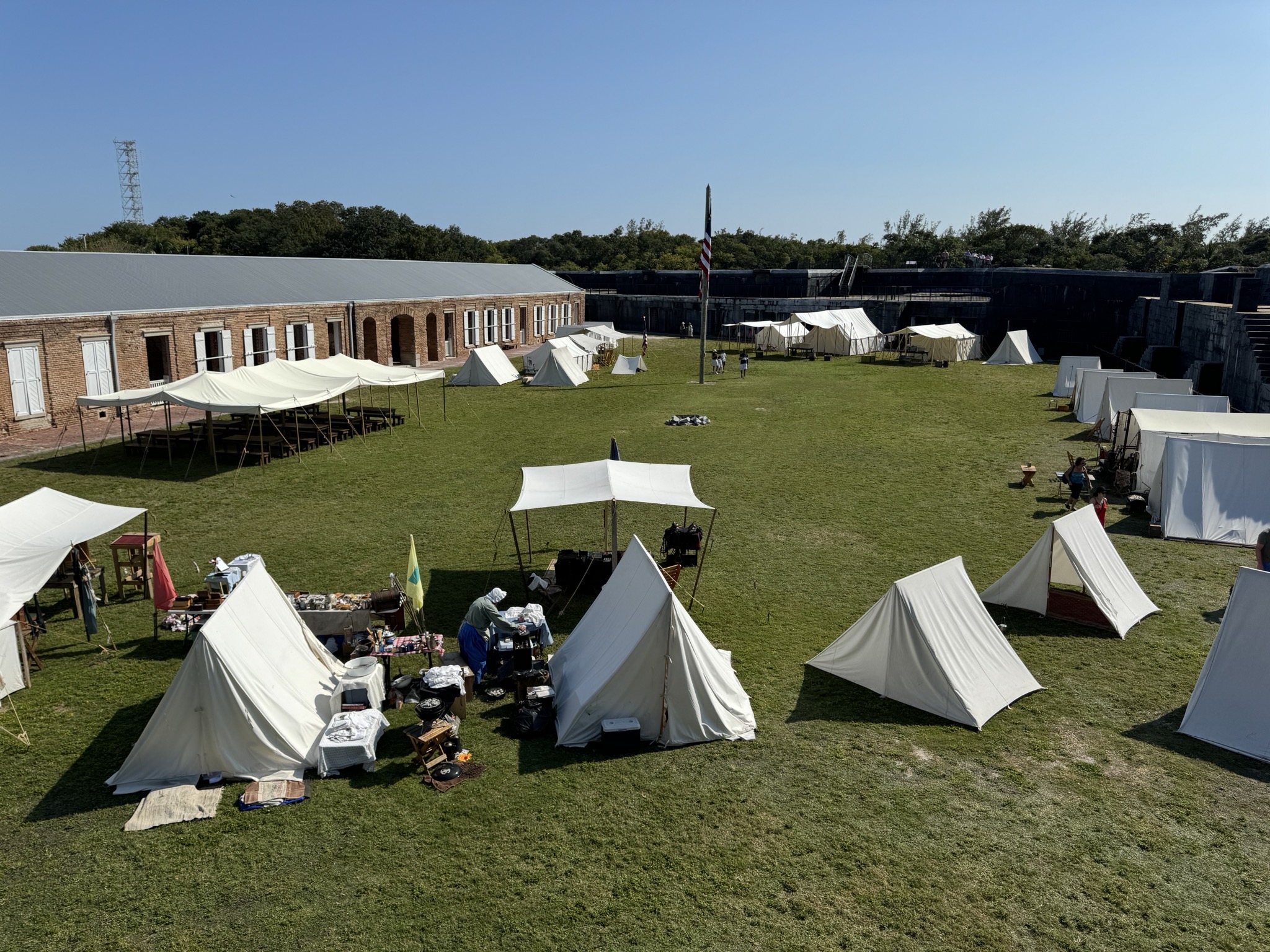 Fort courtyard with classic tents
