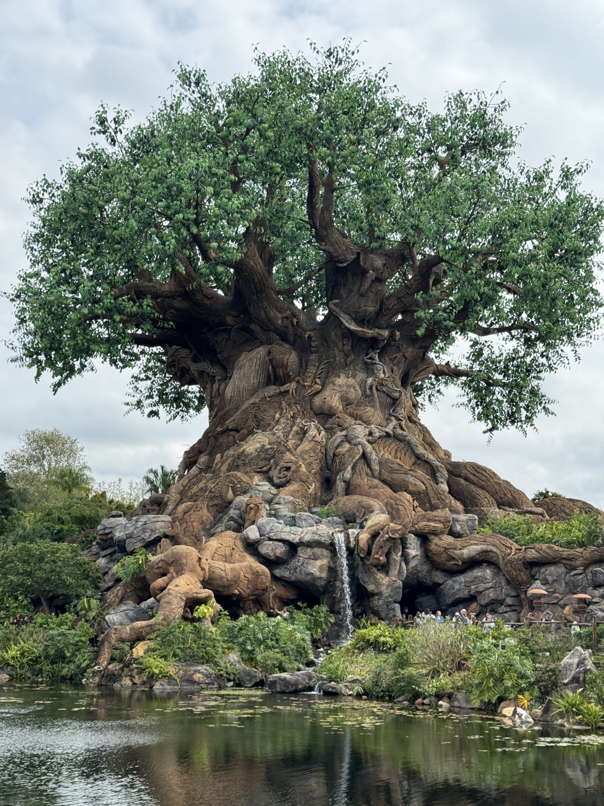 The Tree of Life, an artificial tree with animal shapes on the trunk