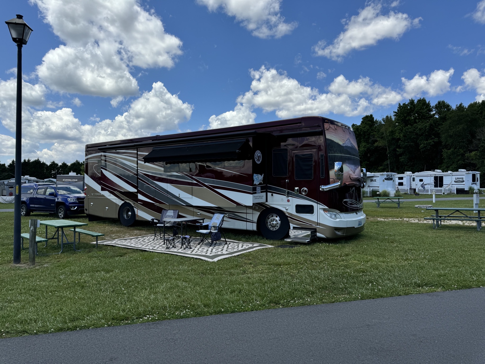 Motorhome in campsite