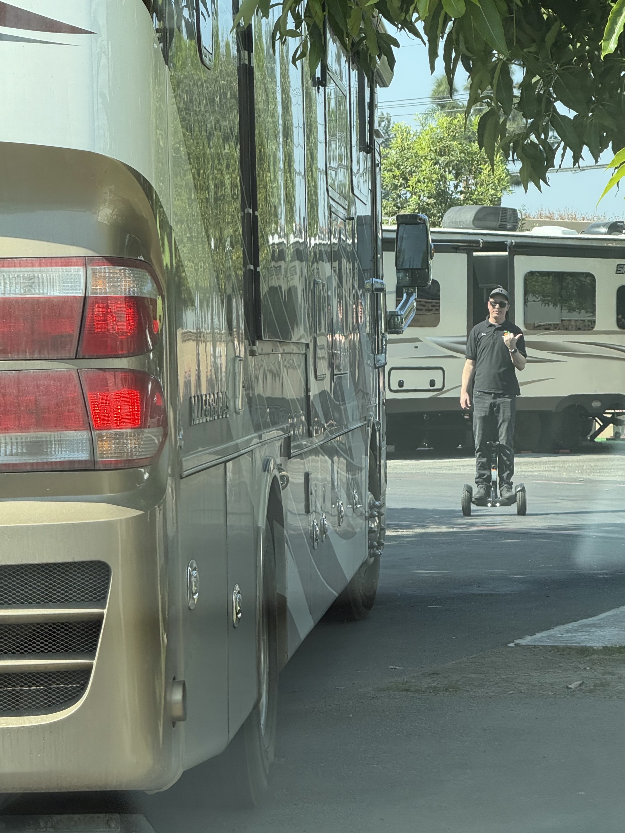 Guy on Segway guiding us to our site