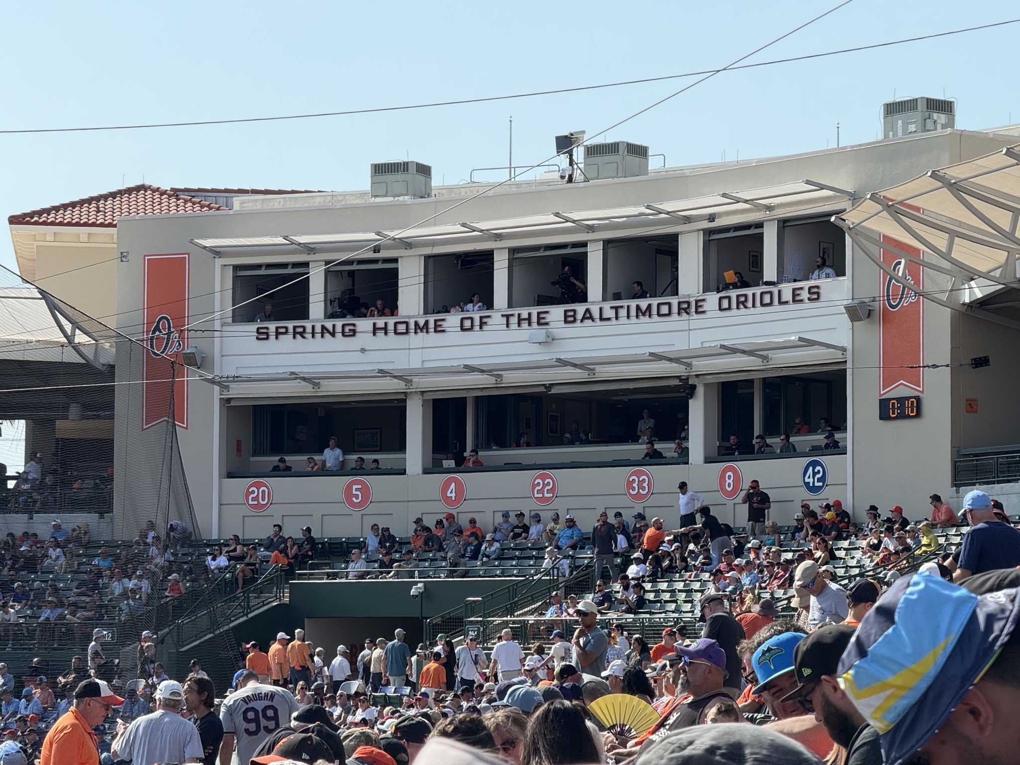 Spring training baseball game