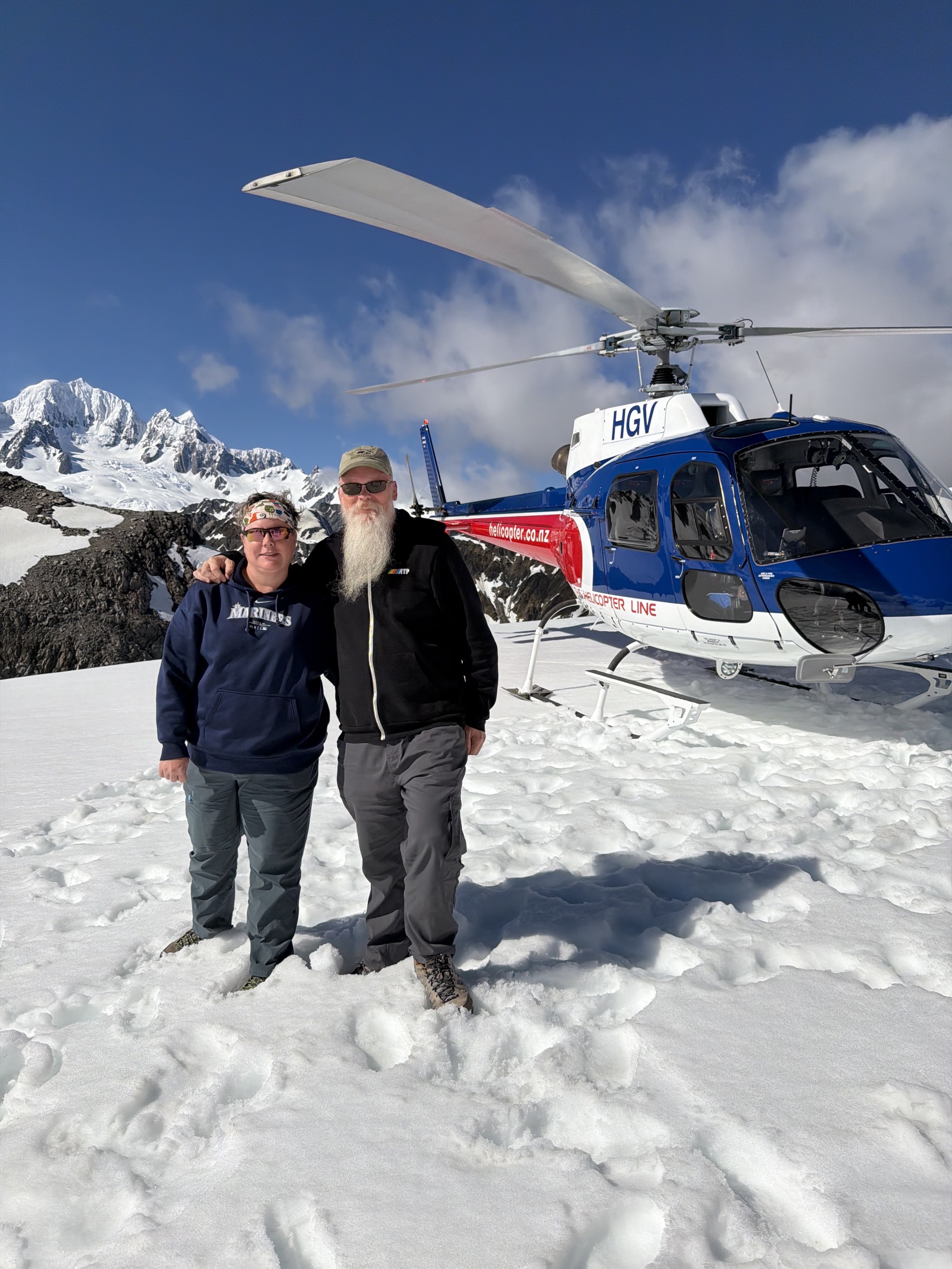 Helicopter on snow