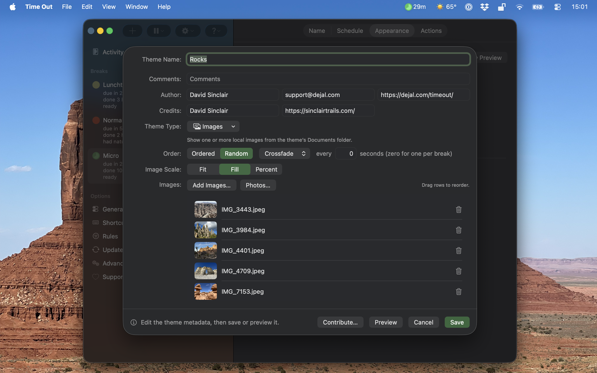 Break theme editor for images